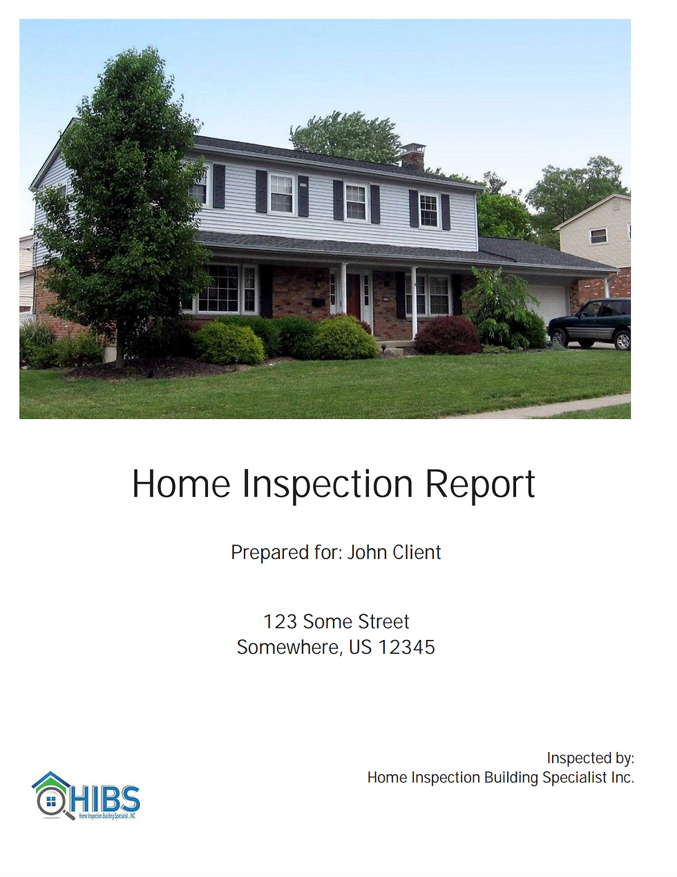 Sample Report Cover