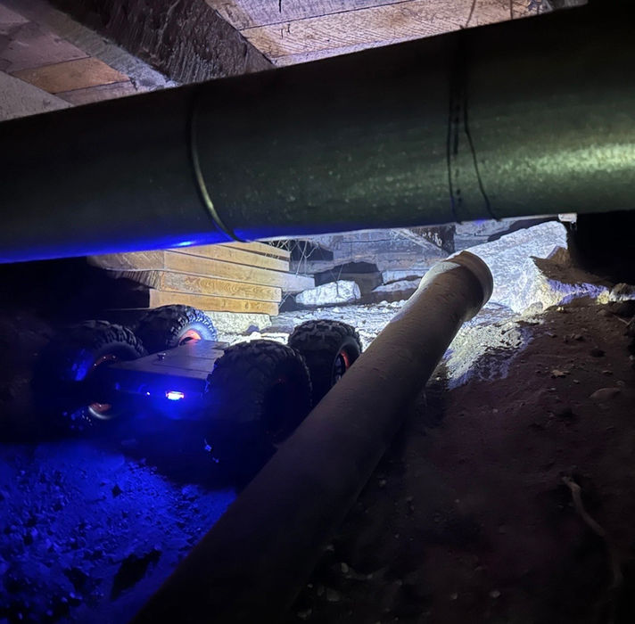 Crawlspace Inspection Robot View