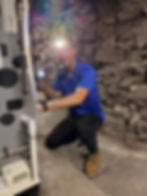 Inspector Wearing Headlamp