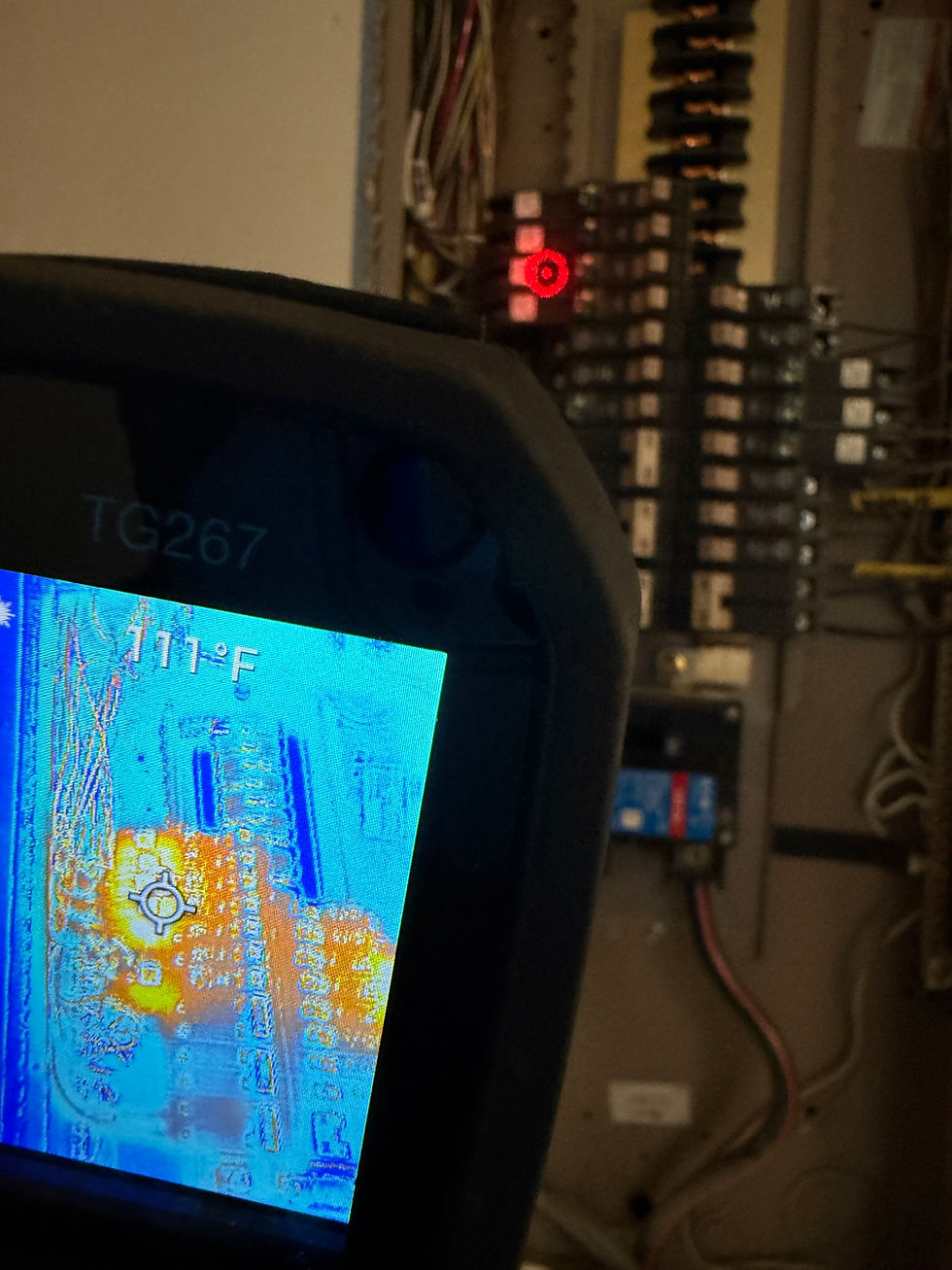 infrared camera on electrical panel