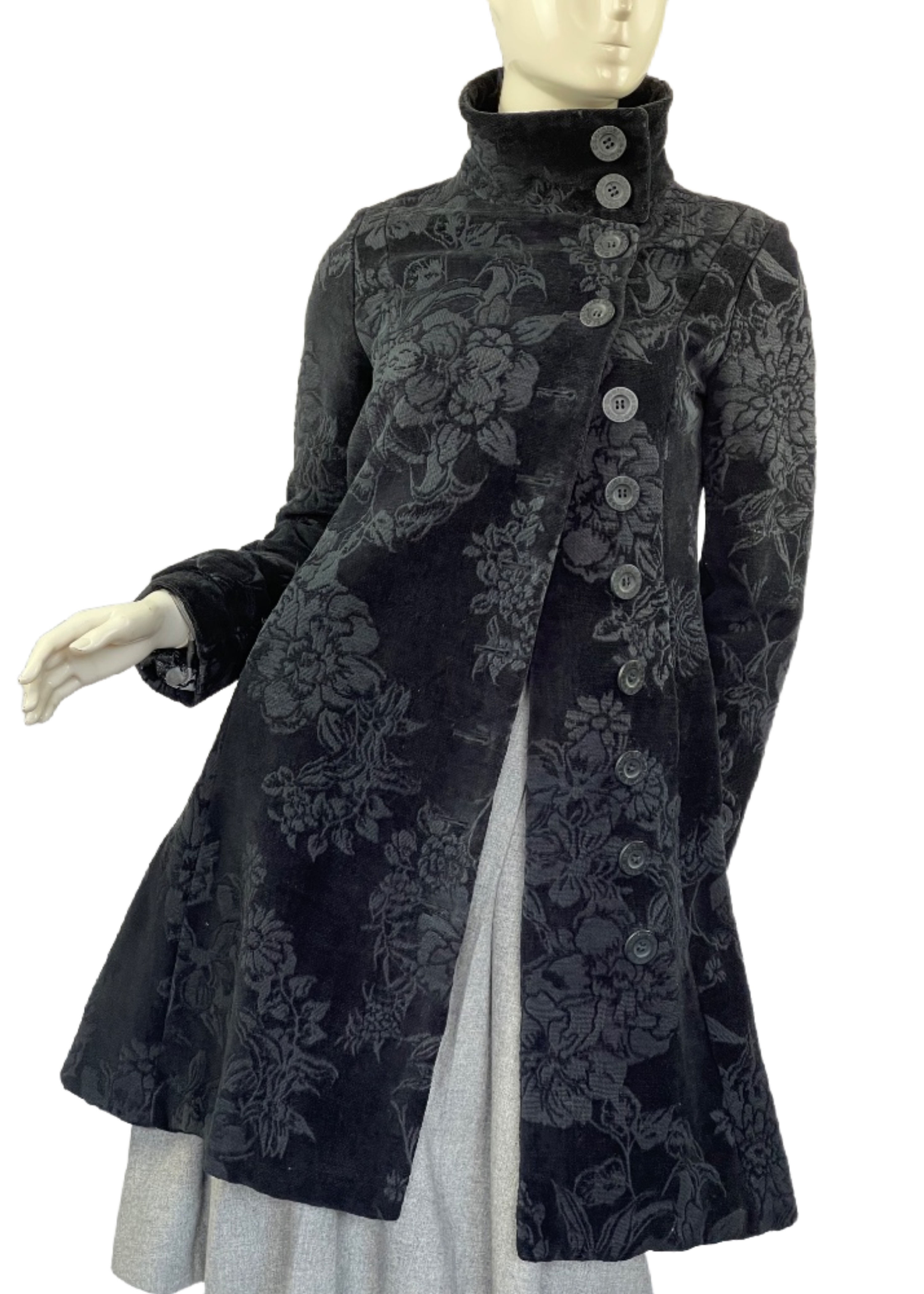 Desigual black cotton coat, size 10
