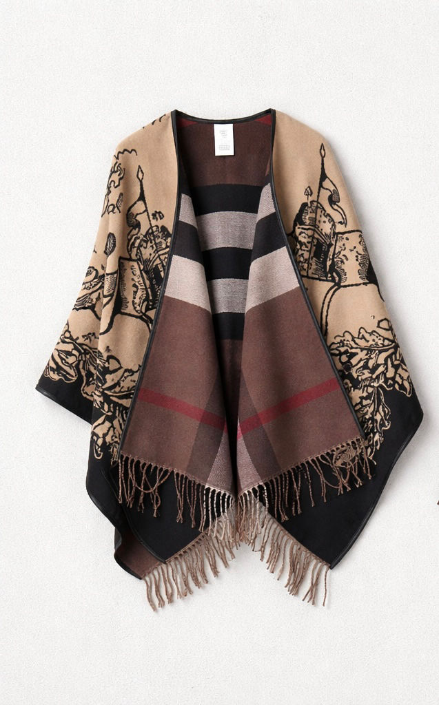 Thumbnail: Burberry wool cape, size one