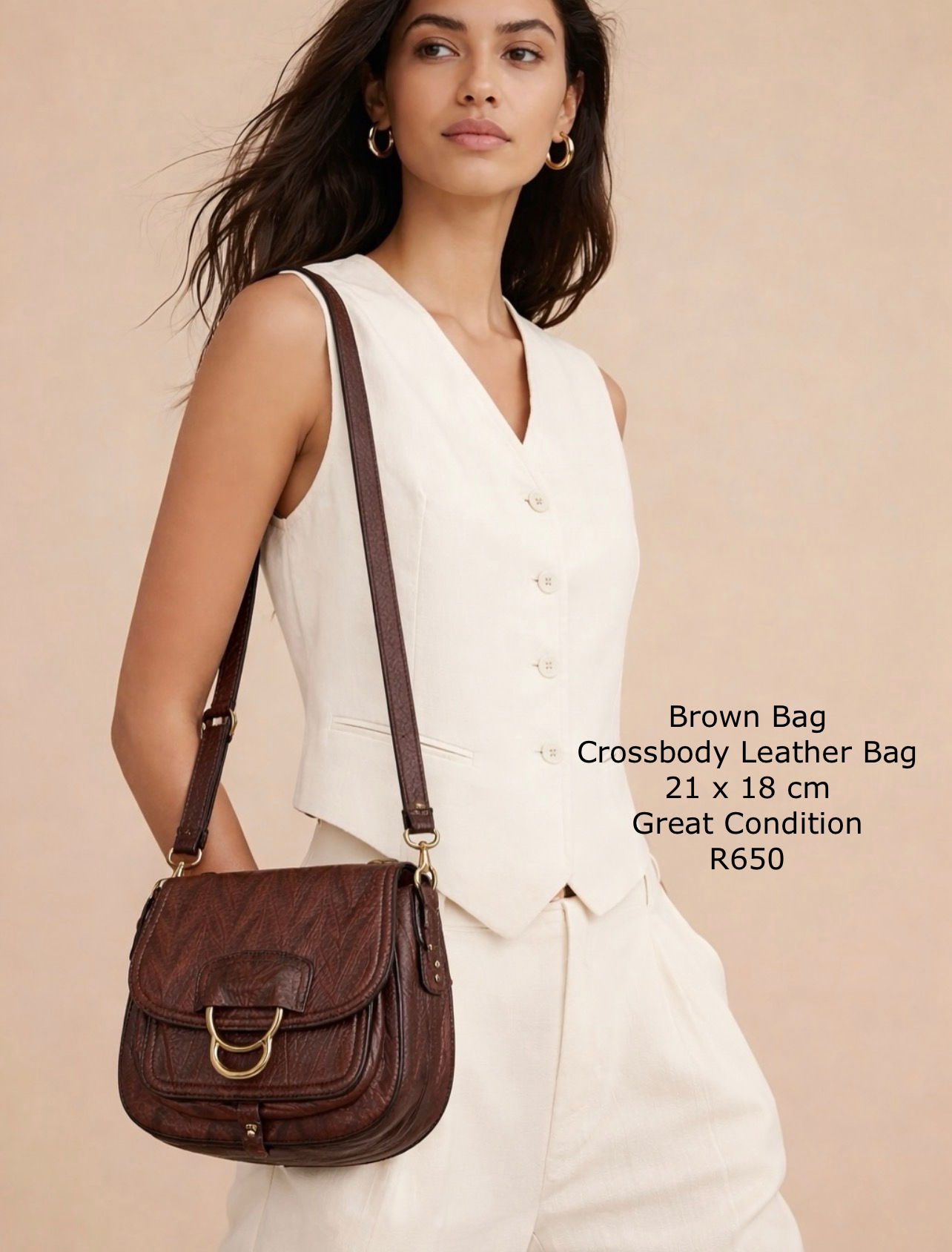 Brown leather bag