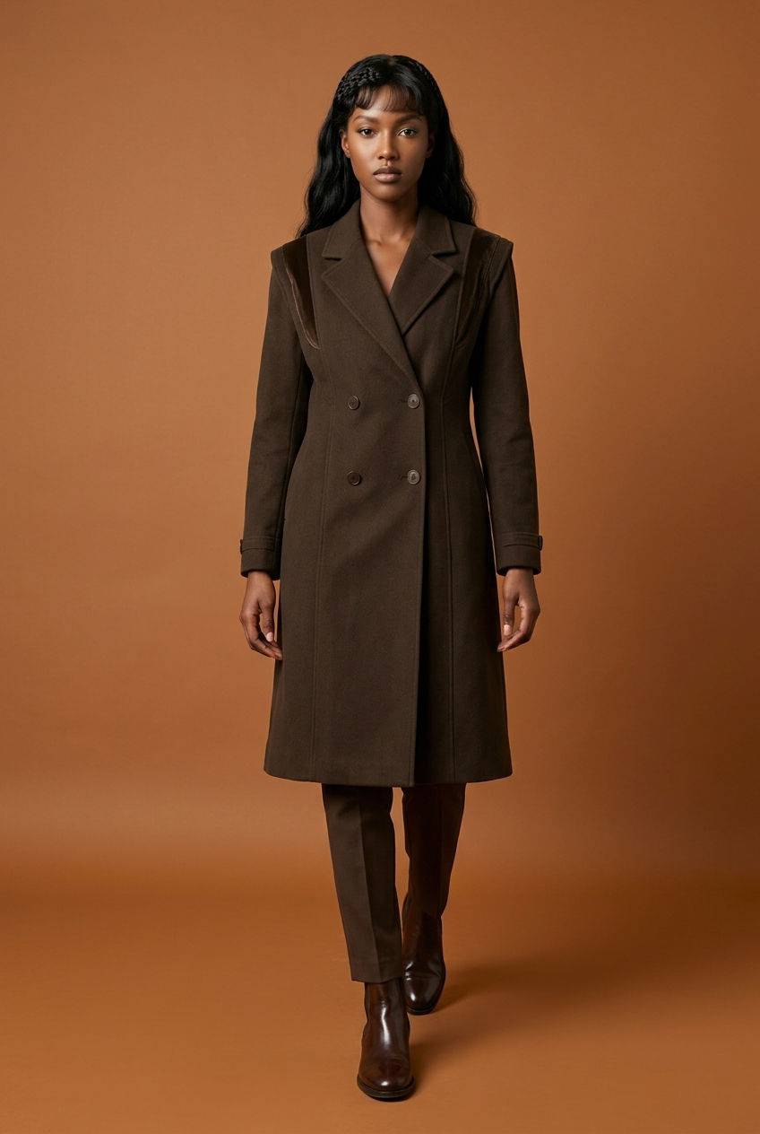 Thumbnail: Sixth Sense Brown wool coat, size 12
