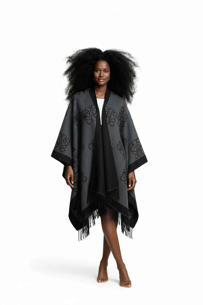 Loewe wool & cashmere cape, size one 