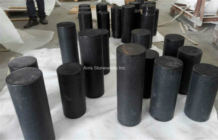 Precision-cut Obsidian Basalt wall panels with calibrated thickness, ready for installation in modern vertical facade applications requiring a grounding, dark aesthetic