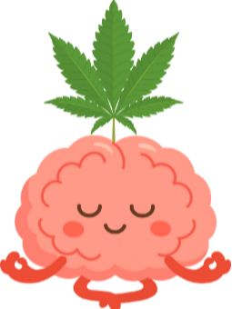 Calm brain on cannabis