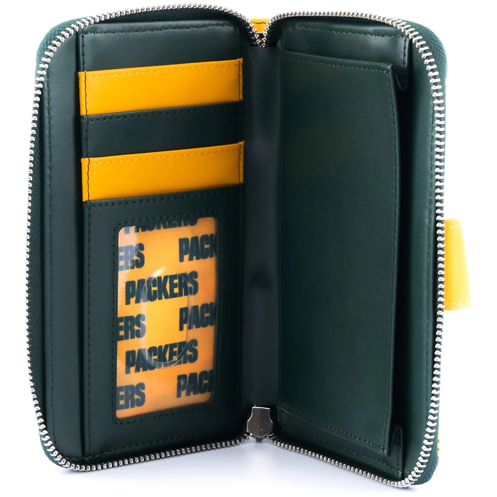 Thumbnail: Loungefly NFL Green Bay Packers Logo Zip Around Wallet