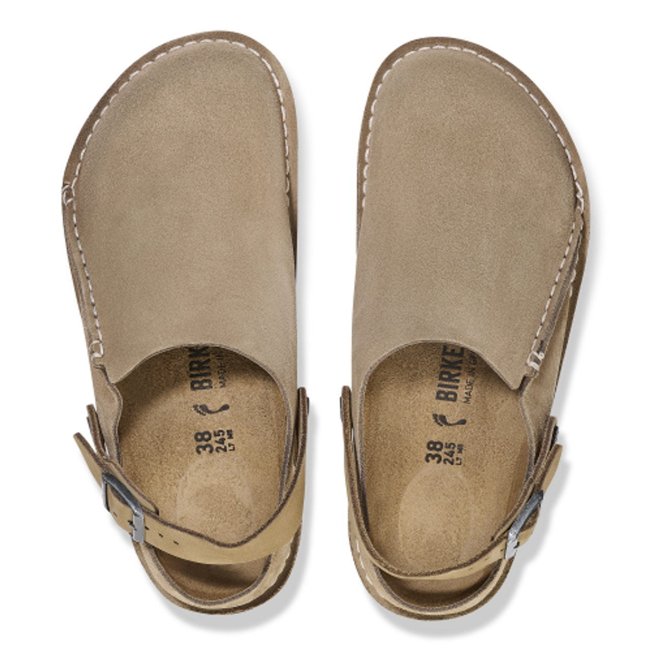 LUTRY GREY TAUPE SUEDE CLOG