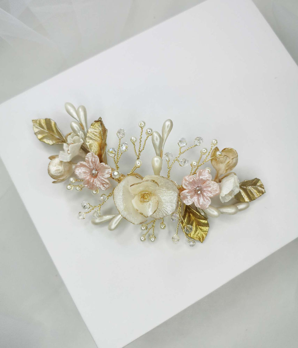 Miniatura: Tocado petite Orquídea y azahares