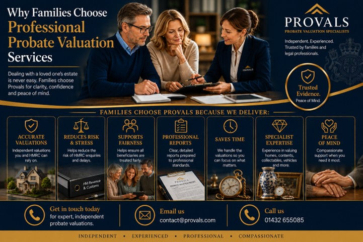 Why Families Choose Provals Professional Probate Valuation Services