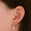 Thumbnail: Sterling Silver Freshwater Pearl with Beautiful Knot Woman's Drop Earrings