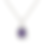 Thumbnail: Sterling Silver Cubic Crystal Pendant in Purple + 18 Inch Adjustable Chain