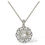 Thumbnail: Gemvine Sterling Silver Freshwater Pearl Flower Cubic Pendant Necklace + 18 Inch