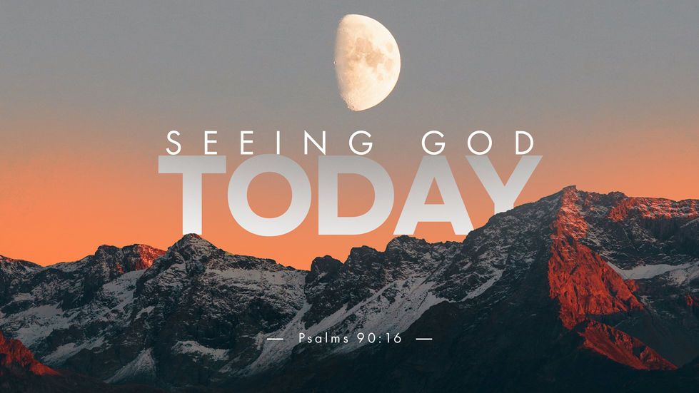 a poster that says seeing god today on it