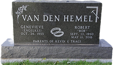Flat Shaped Top Companion Upright Memorial