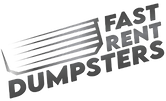 Black and Chrome colored logo for Fast Rent Dumpsters