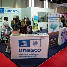 UNESCO booth at the 9th World Water Forum.