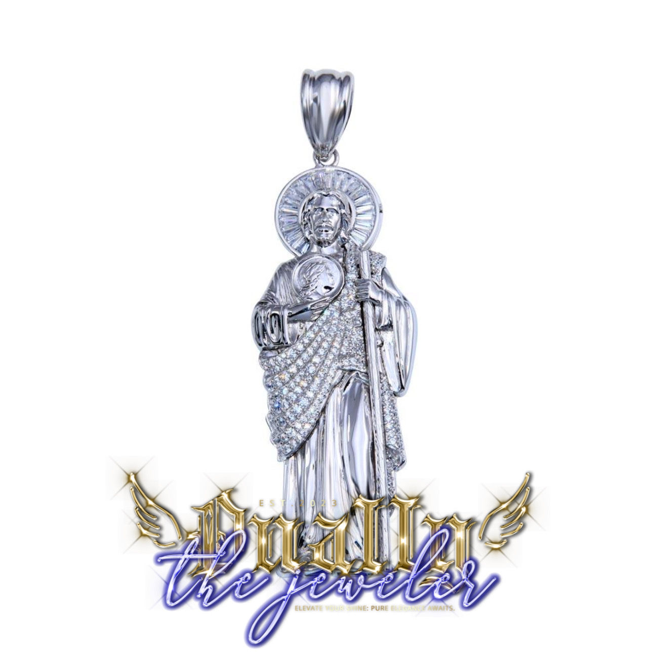 925S CZ San Judas Pendant 61MM