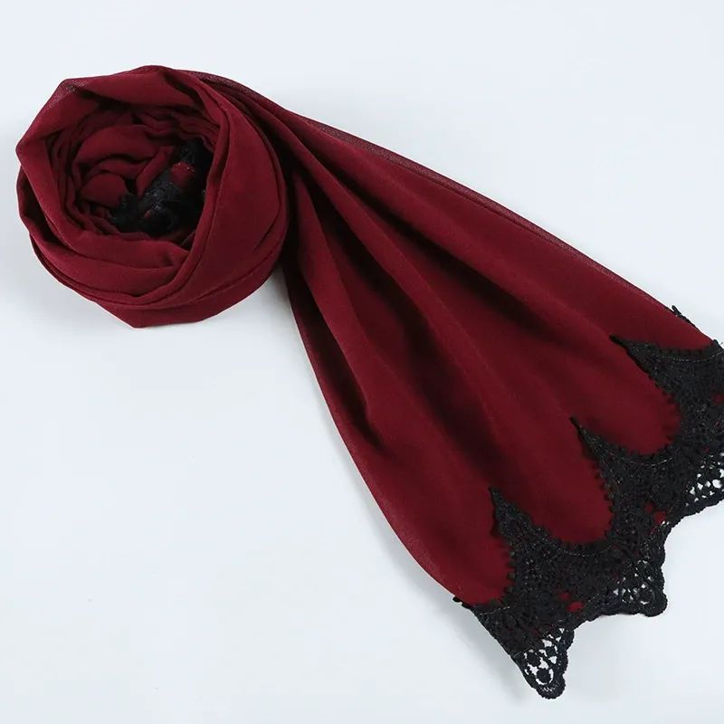 Thumbnail: HS0108 Silk  Head Scarf Shawl Wrap for Muslim Women Non-see-through