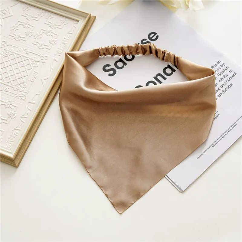 Thumbnail: Elastic Hair Scarf Headband Solid Color Hairband Vintage Turban H