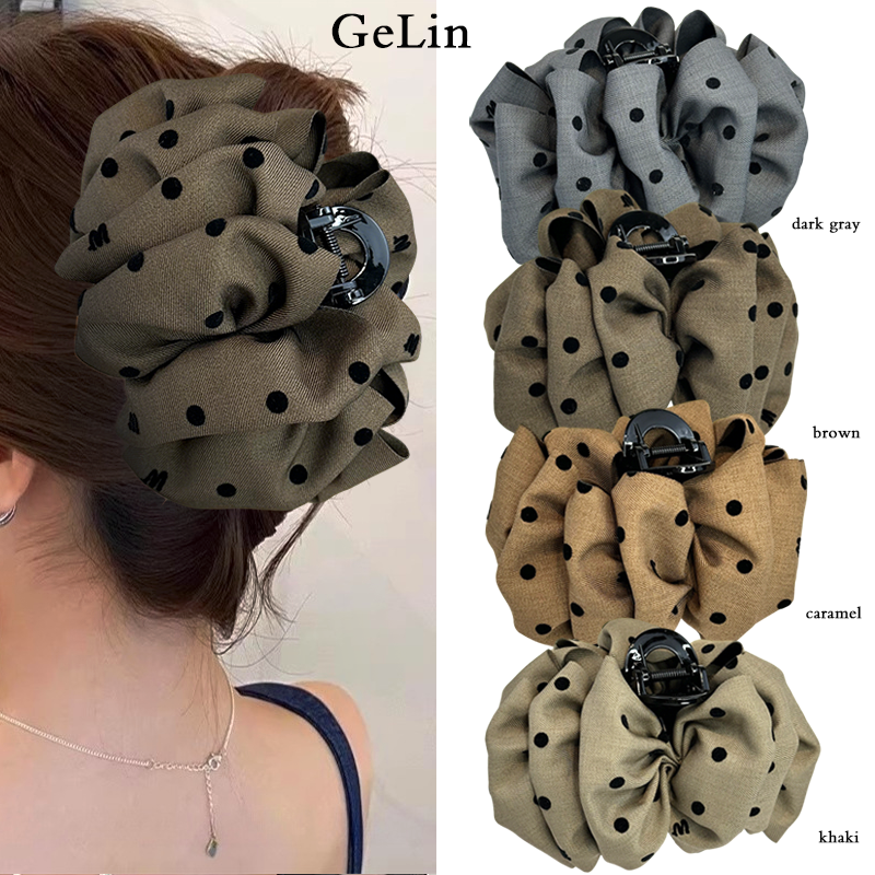 ZJ10007 Spot Style Cotton Jean Fabric Fashion Autumn Clips Hair Clip Four Color