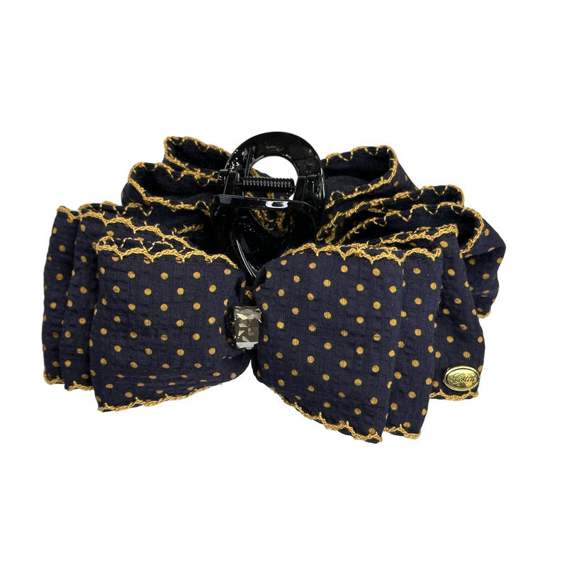 Thumbnail: ZJ10122 Elegant Fashion Spot Style Sport Bow Hair Claw Cute Hair Claw
