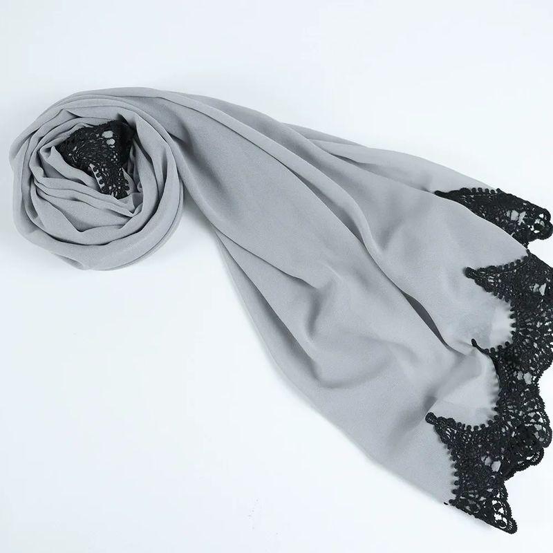 Thumbnail: HS0108 Silk  Head Scarf Shawl Wrap for Muslim Women Non-see-through