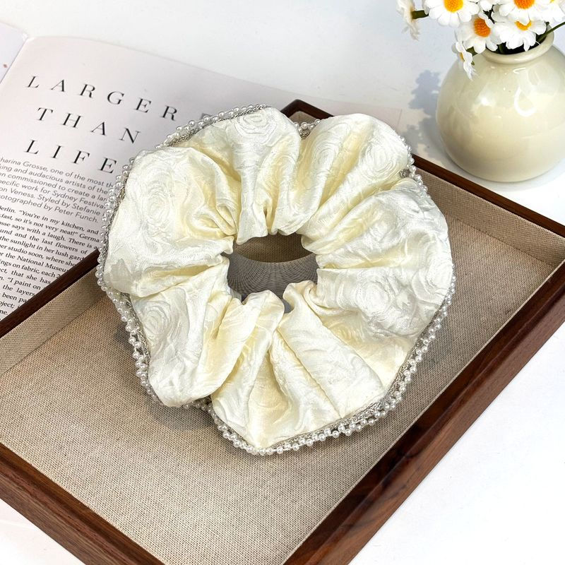 FQ1355 Satin Emulation Silk Scrunchies for Thick Hair Scrunchies for Women Girls