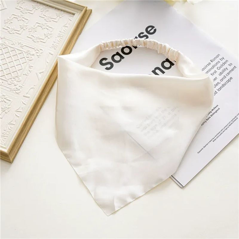Thumbnail: Elastic Hair Scarf Headband Solid Color Hairband Vintage Turban H
