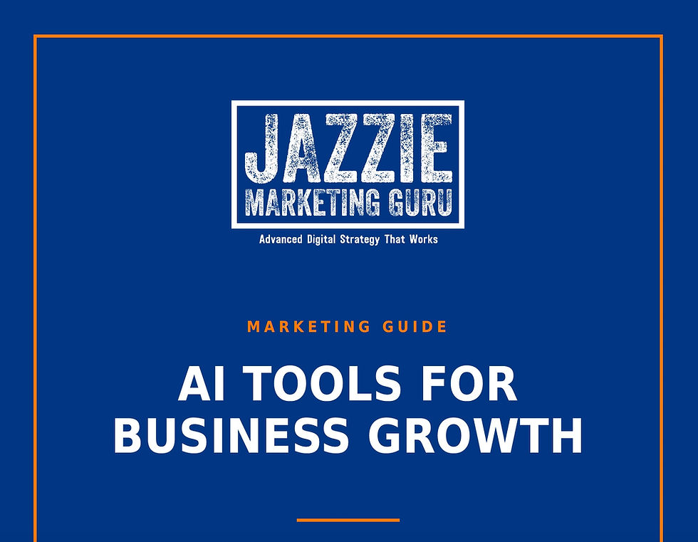 Thumbnail: AI Tools for Business Growth | Jazzie Marketing Guru