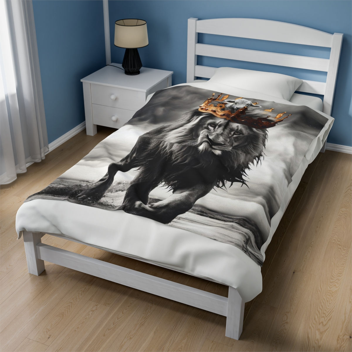 The lion and lamb Velveteen Plush Blanket
