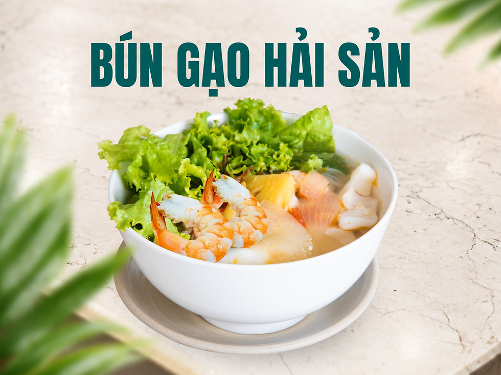 Đánh Thức Vị Giác Buổi Sáng Bằng Tô Bún Gạo Hải Sản Nóng Hổi