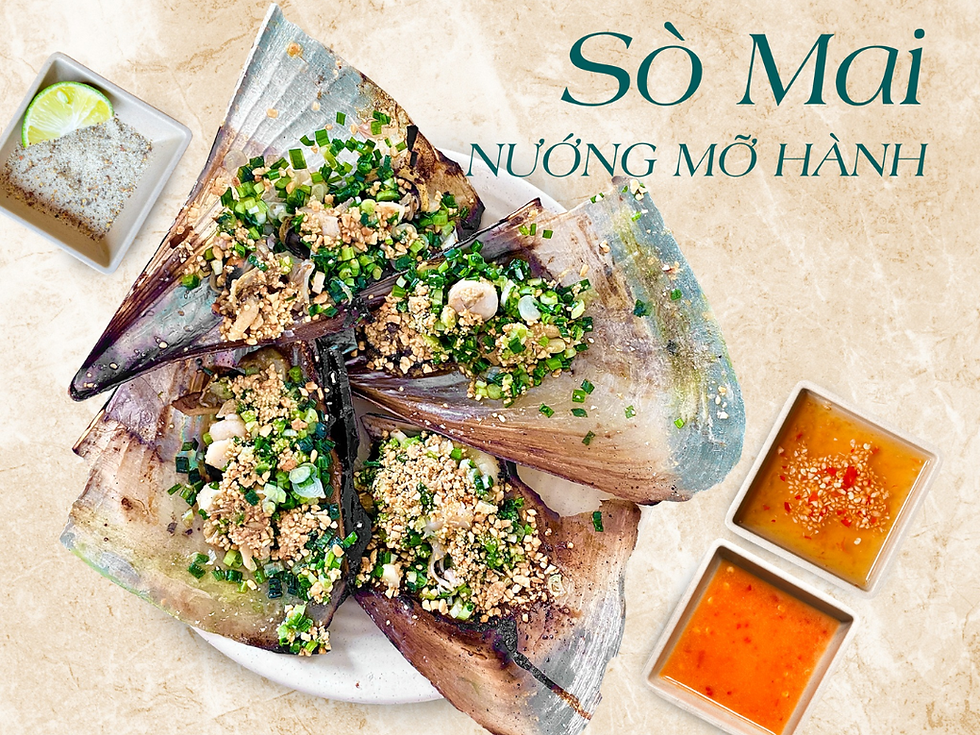 Sò mai nướng mỡ hành
