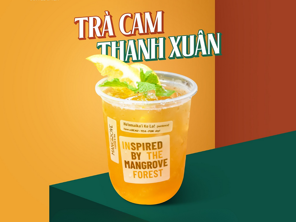 Trà cam thanh xuân: Vị chua nhẹ tự nhiên, giúp giảm độ ngấy của bánh sừng bò nhanh chóng!