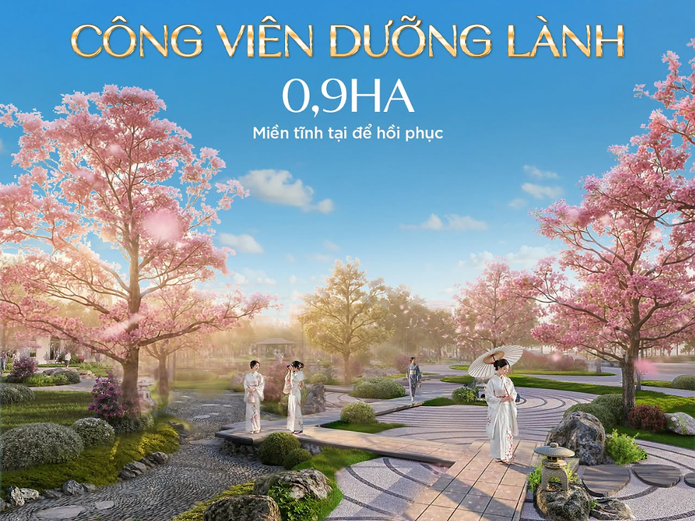 Thưởng trà bên hồ cá Koi, tập Yoga trên bãi cỏ và hòa mình vào vườn Zen bình yên.