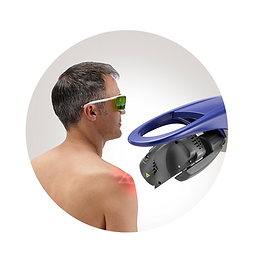 Post rotator cuff surgery treatment with cold laser.