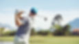 Golfer hitting golf