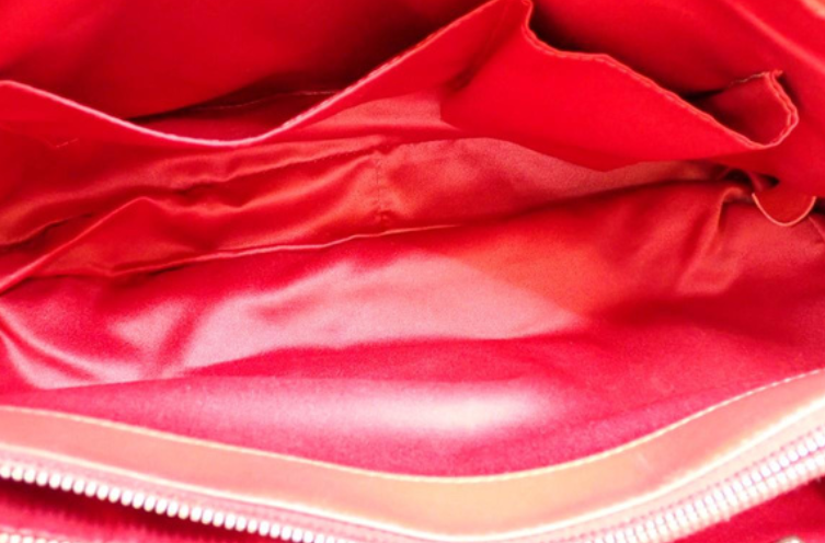 Thumbnail: Chanel Quilted Red Lambskin Tote Bag