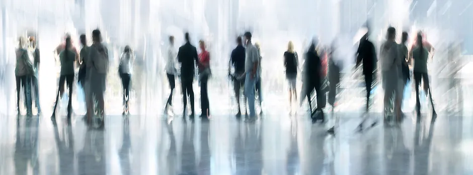 corporate office people standing