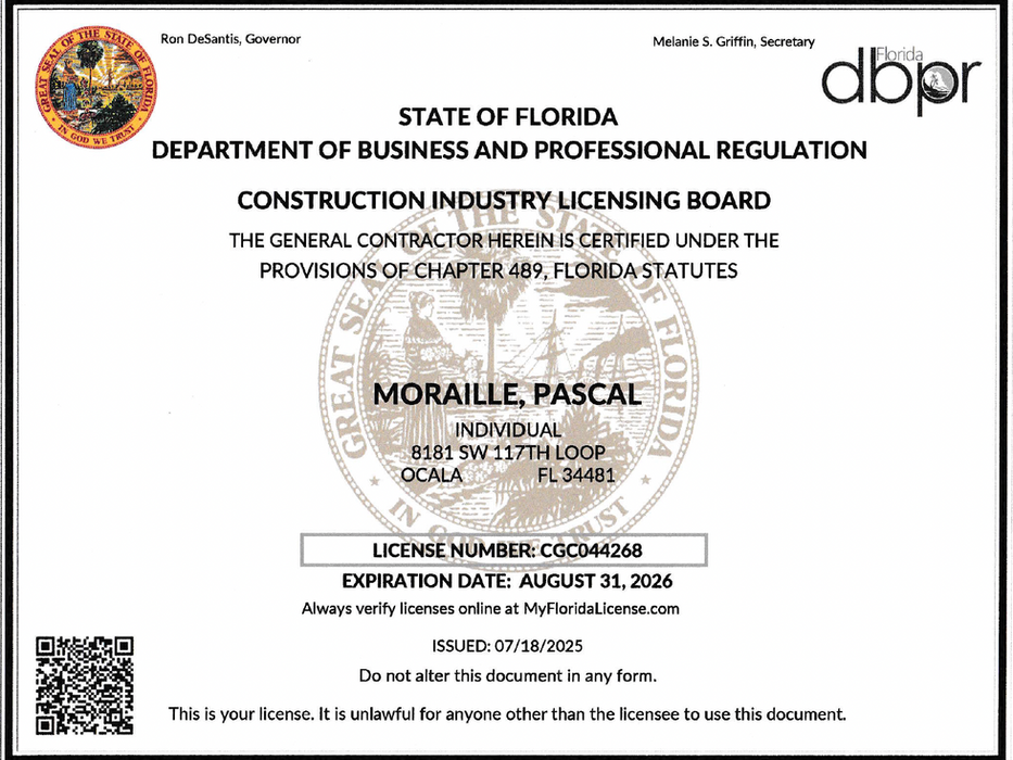 Safeguard Home Inspector LLC certification