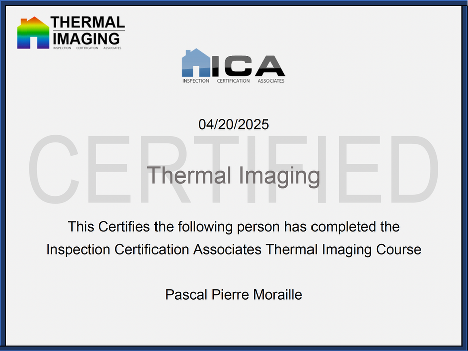 Safeguard Home Inspector LLC certification