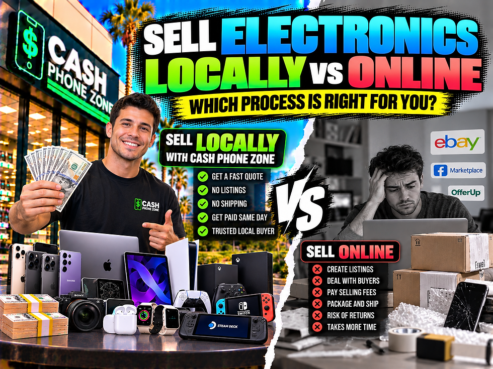 Sell Electronics Locally vs Online: Which Process Is Right for You? — Cash Phone Zone