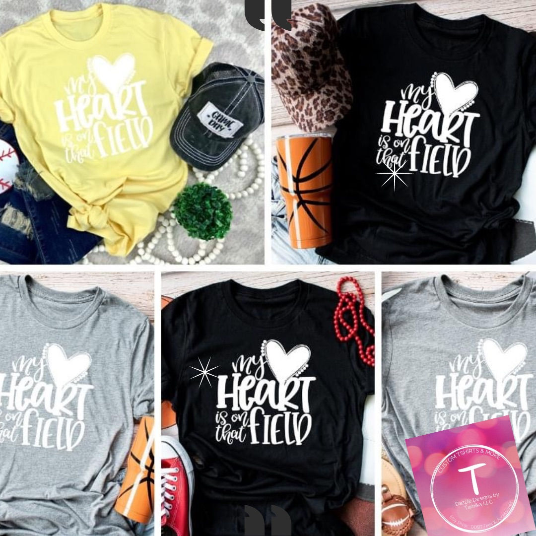 My Heart is on the Field Football Shirt