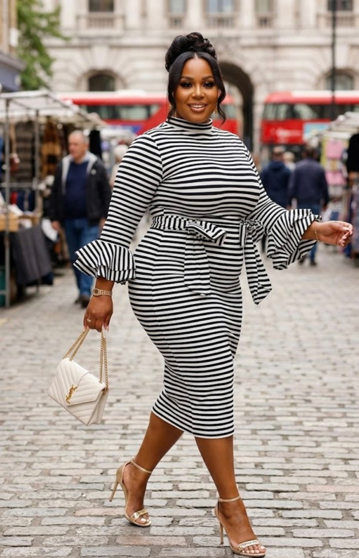 Bell Sleeve Midi Dress