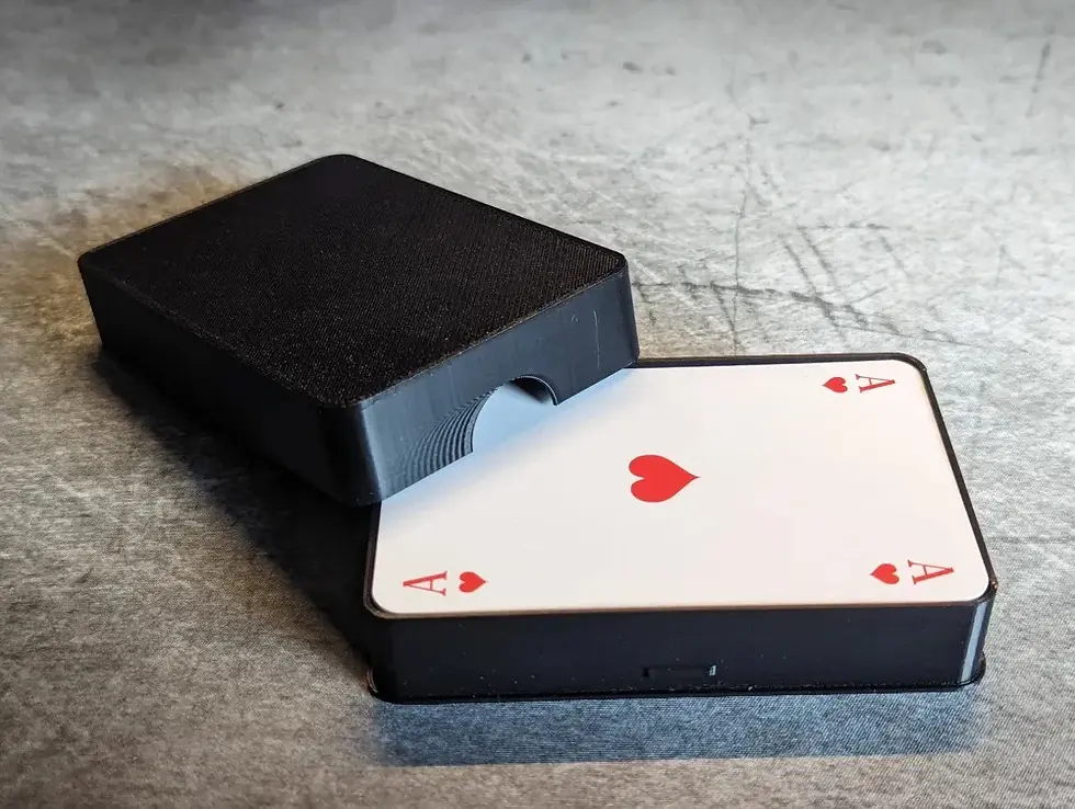Playing Card Storage Box Single Deck Organiser Black