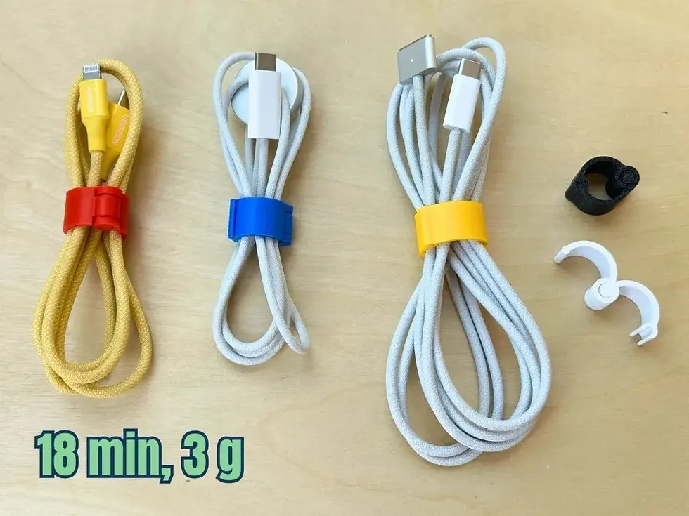 Snap Cable Clips Set of 3 PLA 3D Printed UK