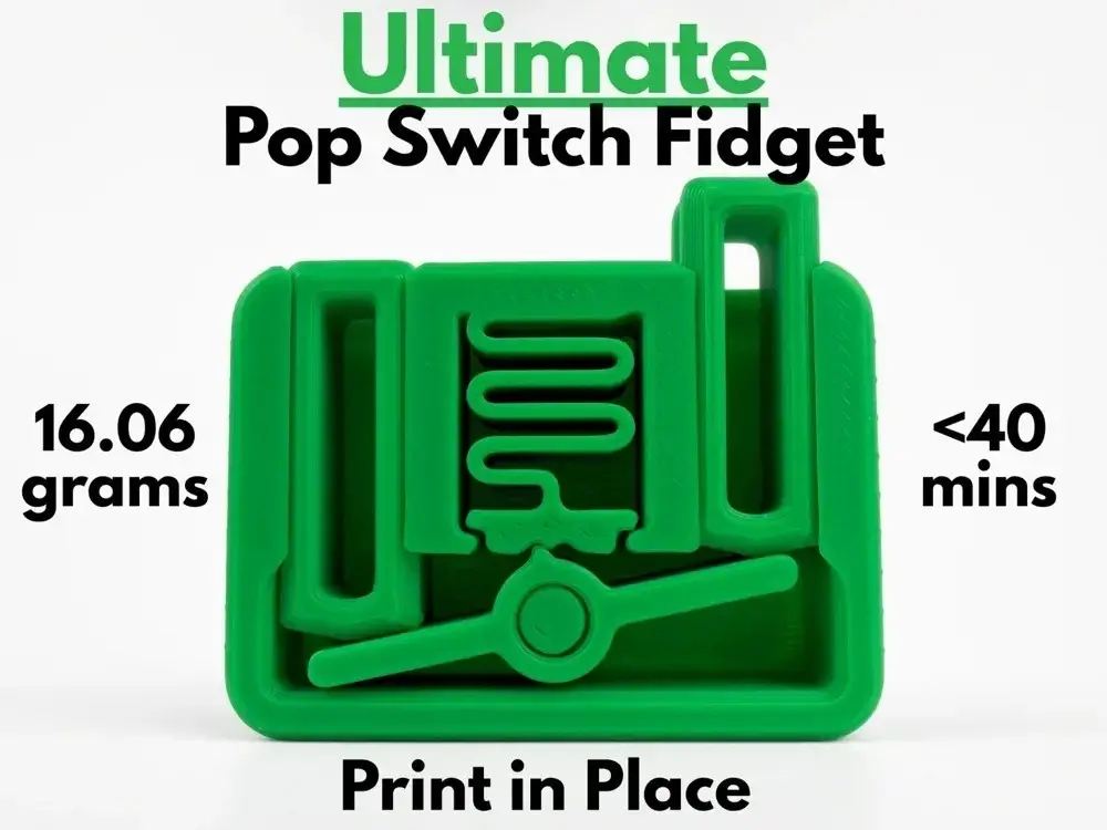 Pop Switch Fidget PLA 3D Printed UK