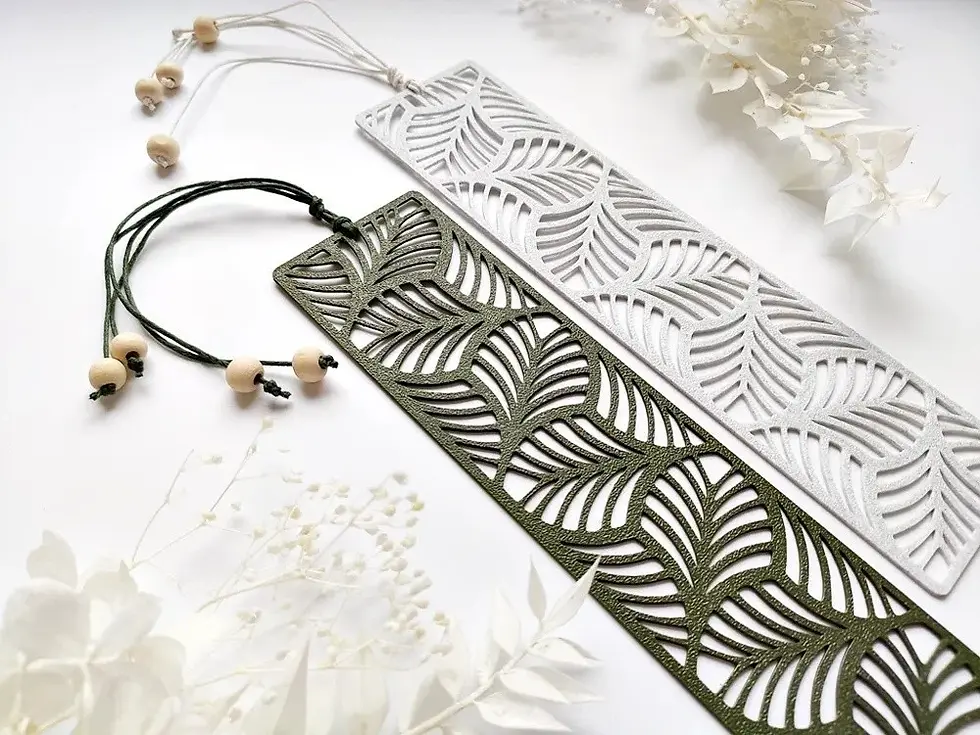 Palm Leaf Pattern Bookmark PLA 3D Printed UK