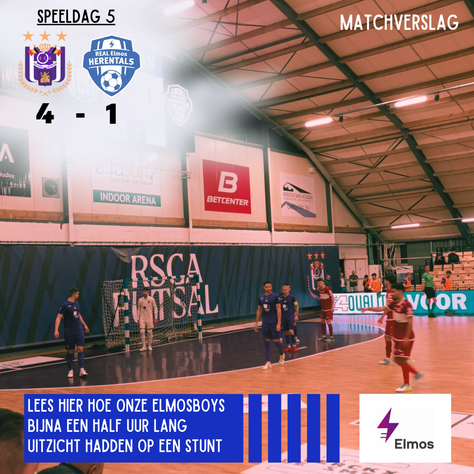 Onklopbaar RSCA Futsal heeft flinke kluit aan fysiek sterke Elmosboys